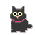 Black cat falling asleep and waking up