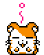 Hamtaro falling over tired