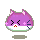 Purple dancing kitty