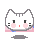 Blushing kitty receiving a Valentine