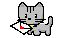 Kitty with a letter